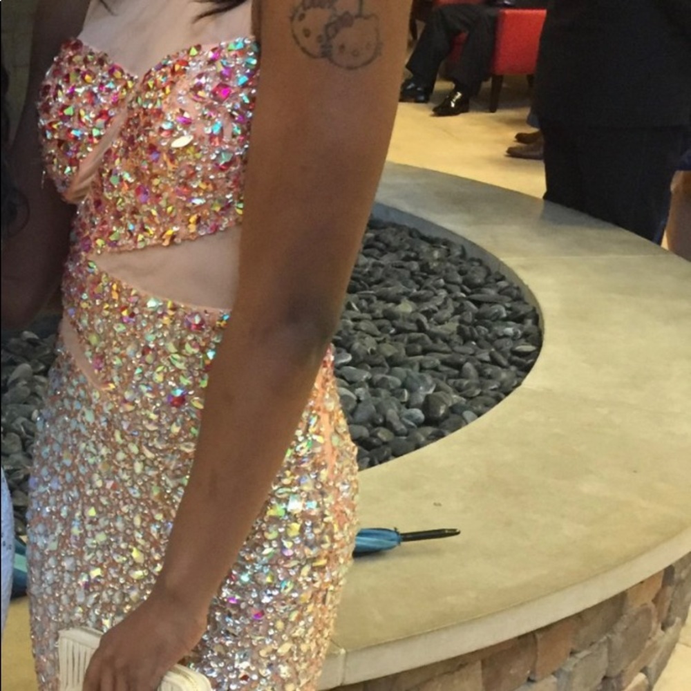 Prom Dress with Rhinestones